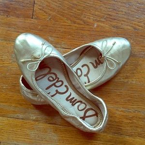 Gold sam Edelman flats Sold